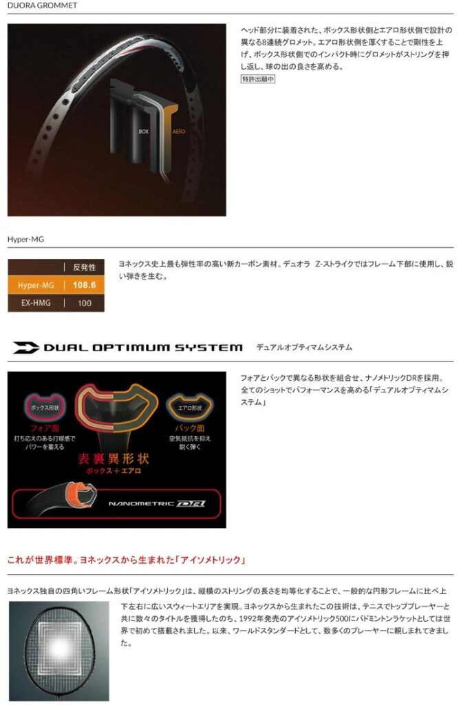 小林優吾選手の使用ラケット「デュオラ Z-ストライク」について3