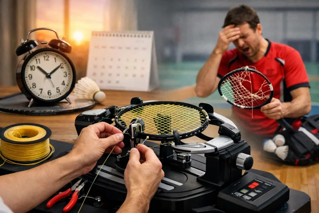 ガット張り機 電動横引き TOALSON テニス バドミントン対応 取説付き