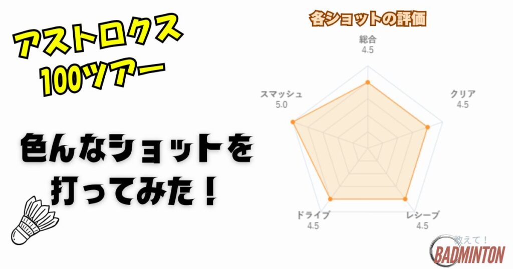 【実打レビュー】ショット別でみたアストロクス100ツアーの評価