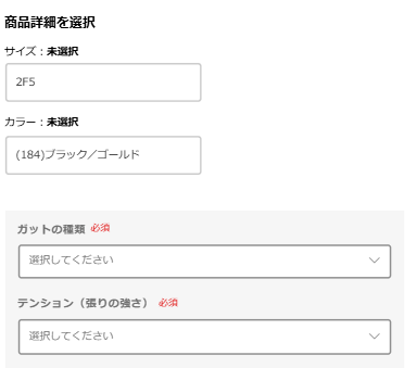 アストロクス22RXの購入画面