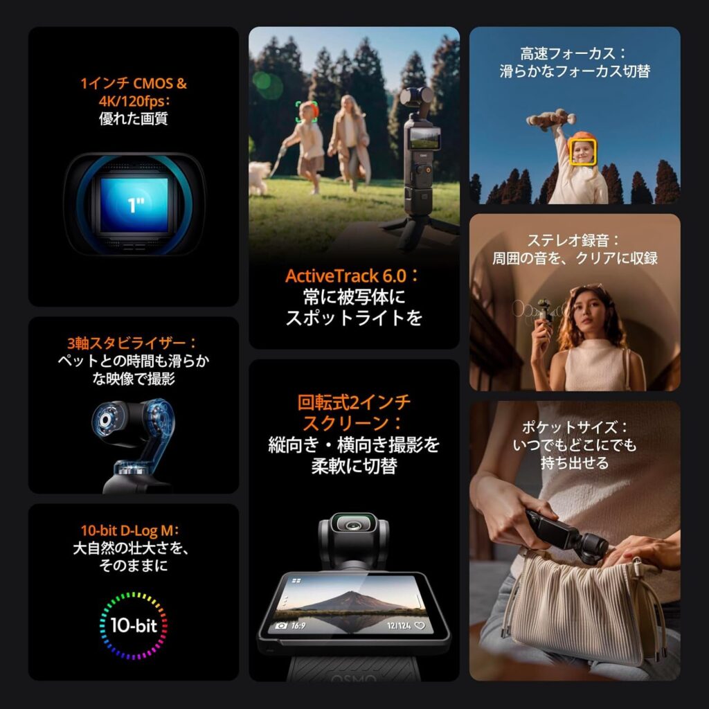 Amazonブラックフライデー：DJI vlogカメラ説明2