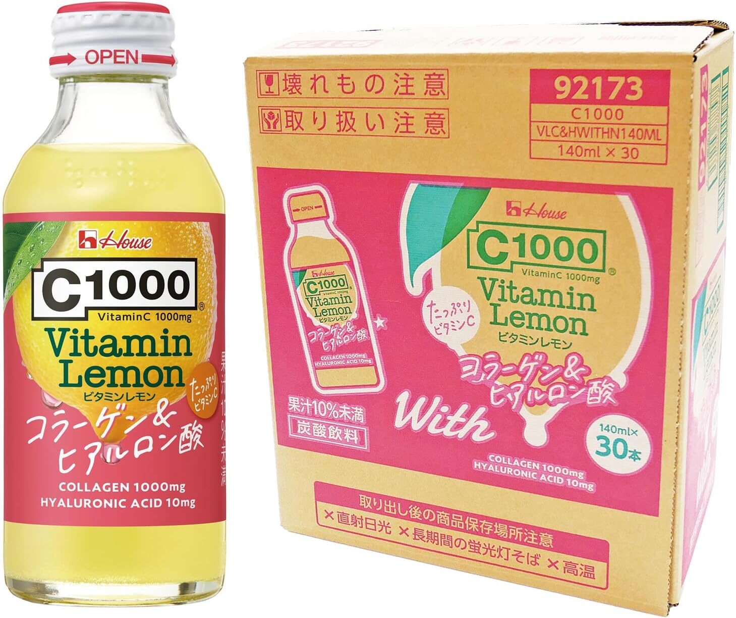 ビタミンレモン コラーゲン&ヒアルロン酸 140ml×30本