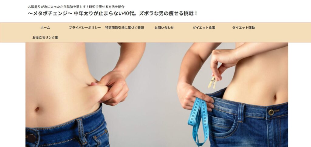 ~メタボチェンジ~ 中年太りが止まらない40代。ズボラな男の痩せる挑戦!