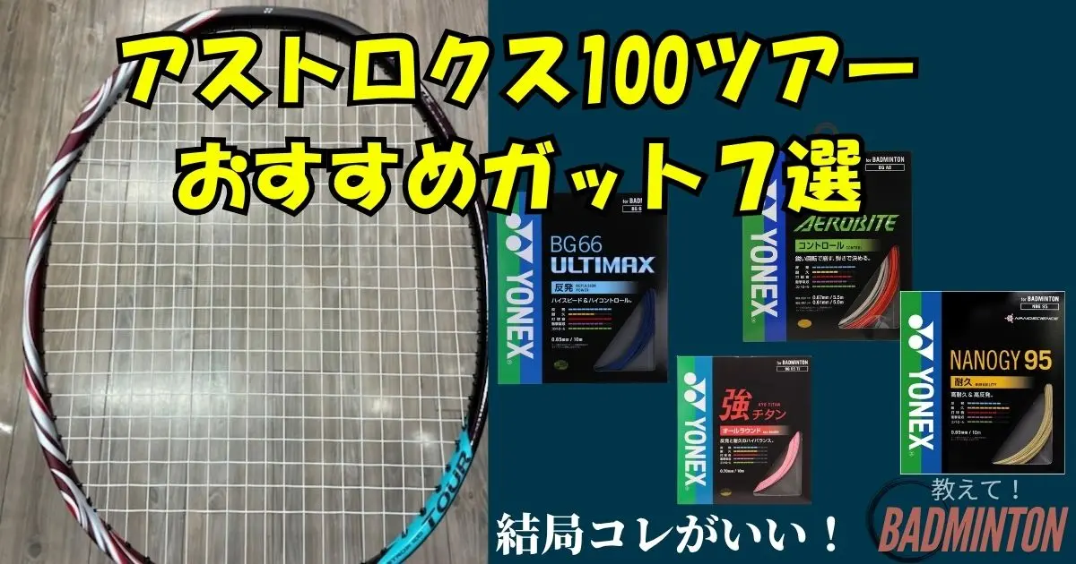 アストロクス100ツアーおすすめガット7選！目的別完全ガイド【保存版