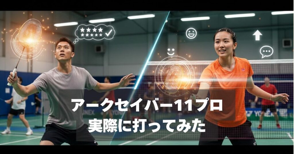 コーチが実際に打って確認！アークセイバー11プロを初心者が使ったらどうなる