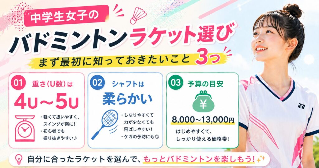 中学生女子のバドミントンラケット選び